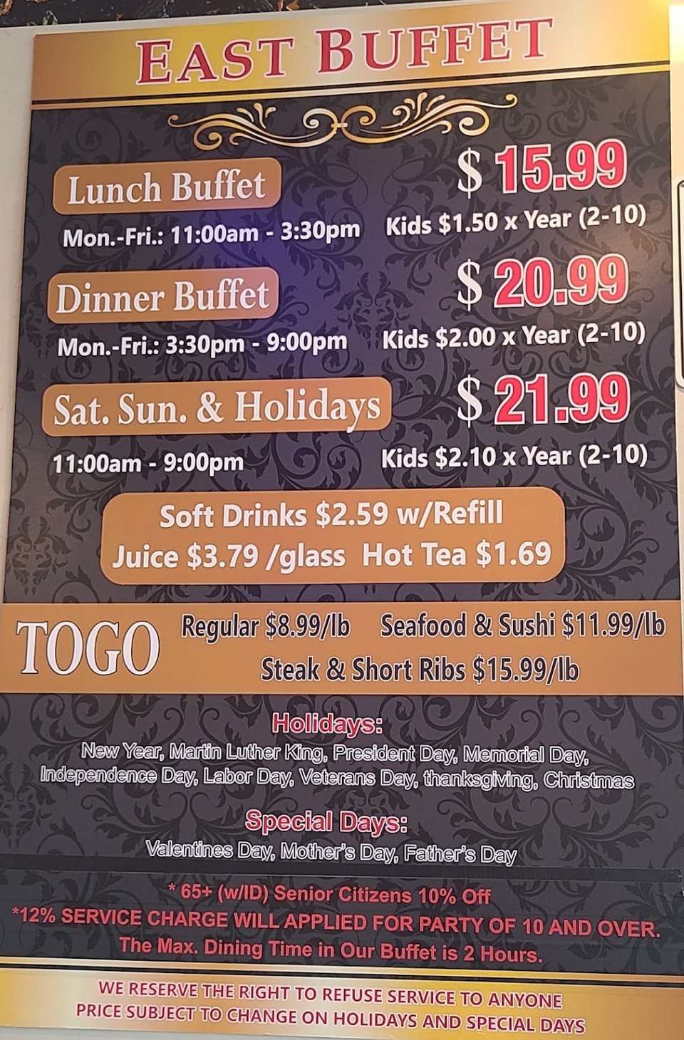 Buffet selection with sushi and sashimi.
